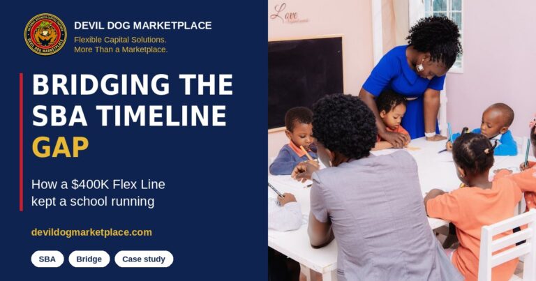 Teacher and young students at a classroom table, for the case study on a $400K Flex Line that kept a school running